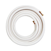 25FT Mini Split Line Set, 1/4" & 1/2" O.D Copper Pipes Tubing and Triple-Layer Insulation 3/8" Thick , for Air Conditioning or Heating Pump Equipment.