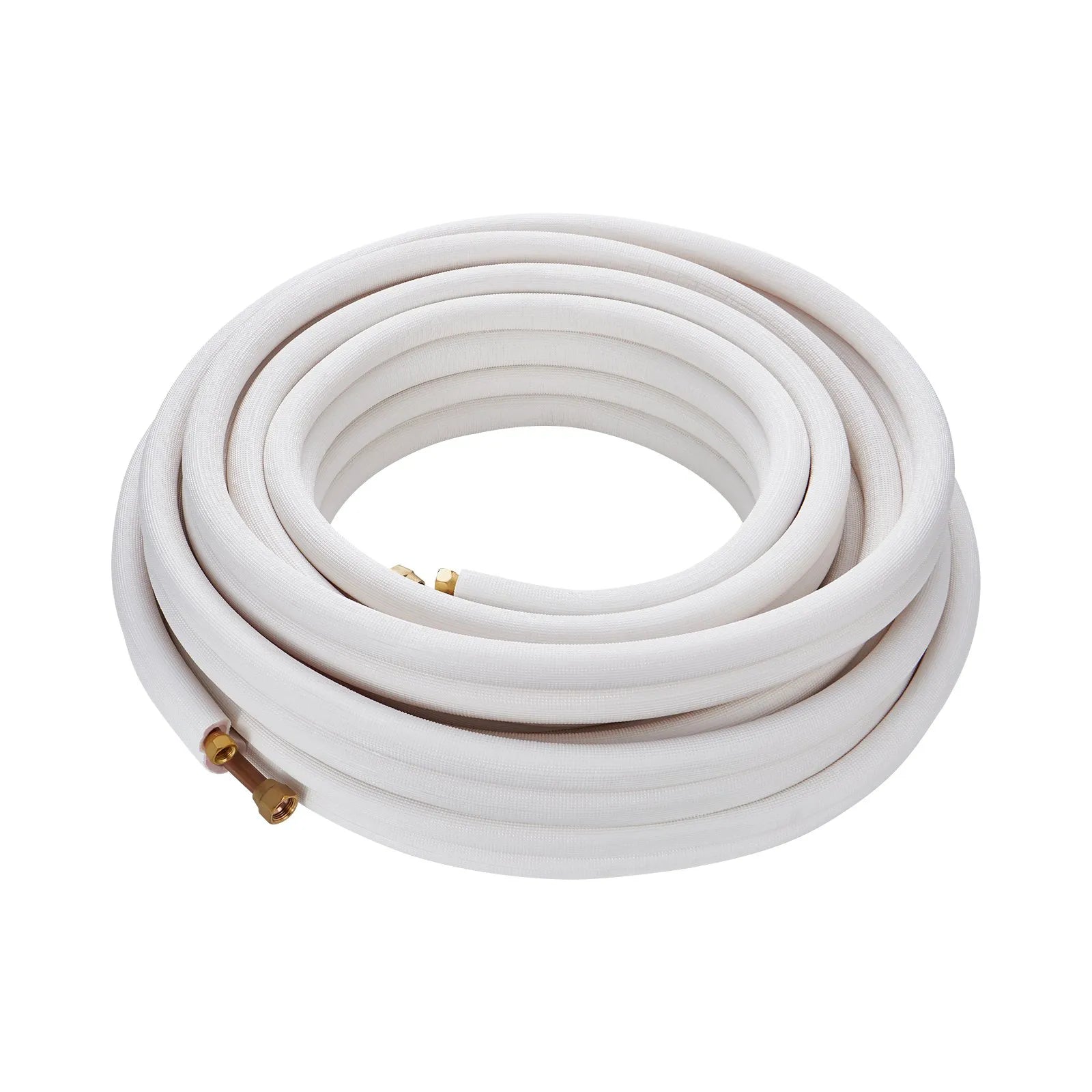 50FT Mini Split Line Set, 1/4" & 1/2" O.D Copper Pipes Tubing and Triple-Layer Insulation 3/8" Thick , for Air Conditioning or Heating Pump Equipment