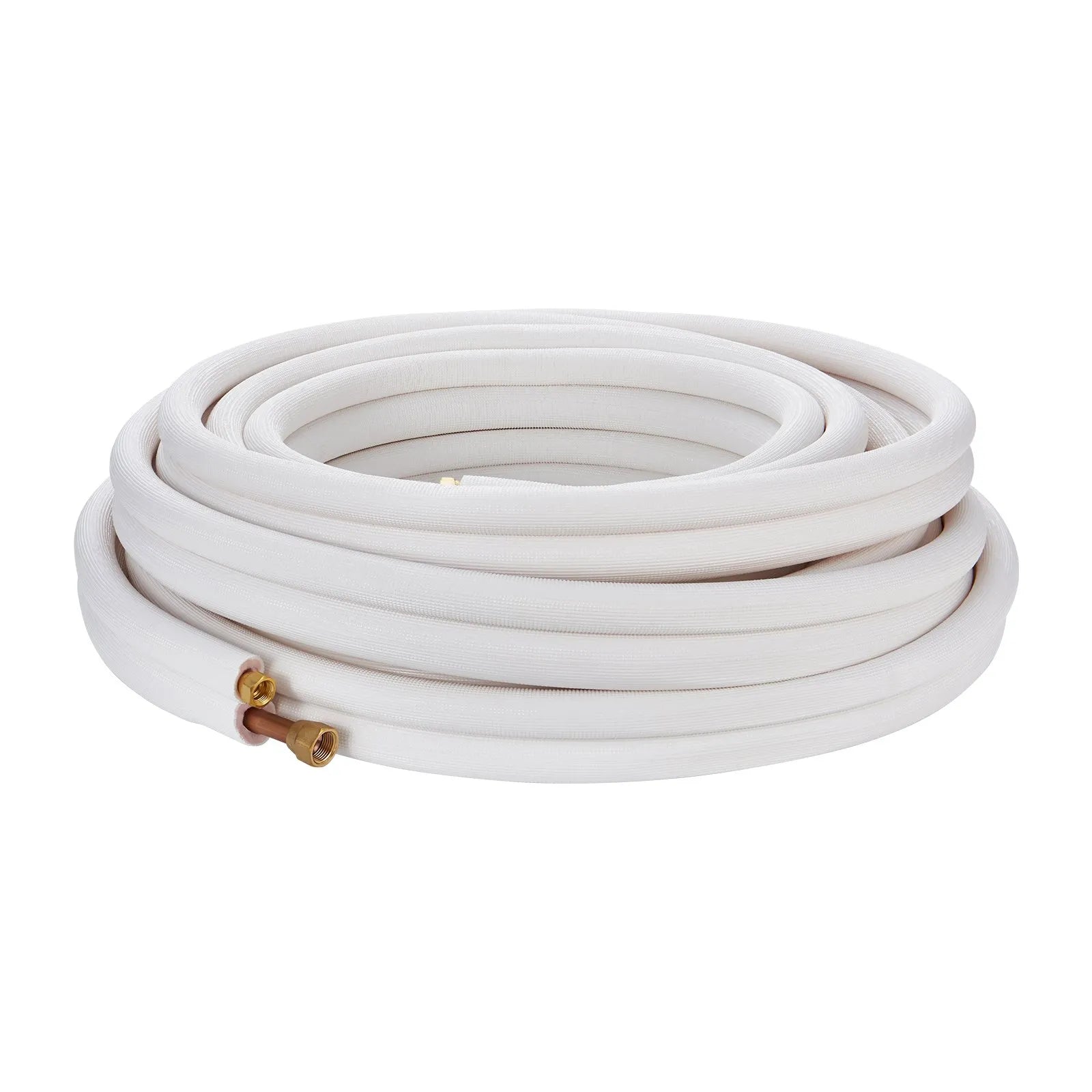50FT Mini Split Line Set, 1/4" & 1/2" O.D Copper Pipes Tubing and Triple-Layer Insulation 3/8" Thick , for Air Conditioning or Heating Pump Equipment