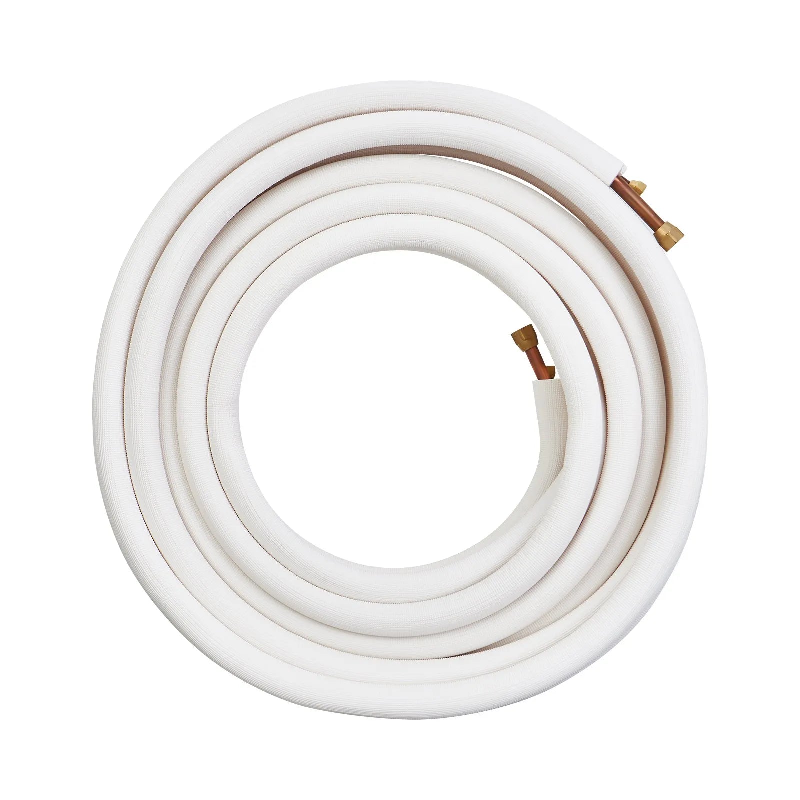 50FT Mini Split Line Set, 1/4" & 1/2" O.D Copper Pipes Tubing and Triple-Layer Insulation 3/8" Thick , for Air Conditioning or Heating Pump Equipment