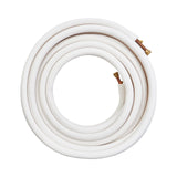 50FT Mini Split Line Set, 1/4" & 1/2" O.D Copper Pipes Tubing and Triple-Layer Insulation 3/8" Thick , for Air Conditioning or Heating Pump Equipment